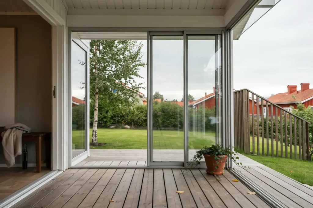 installerade skjutbara glaspartier f r veranda och altan i flogsta uppsala
